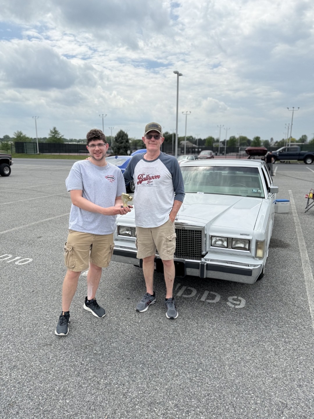 Trophy presentation at the CV Automotive car show